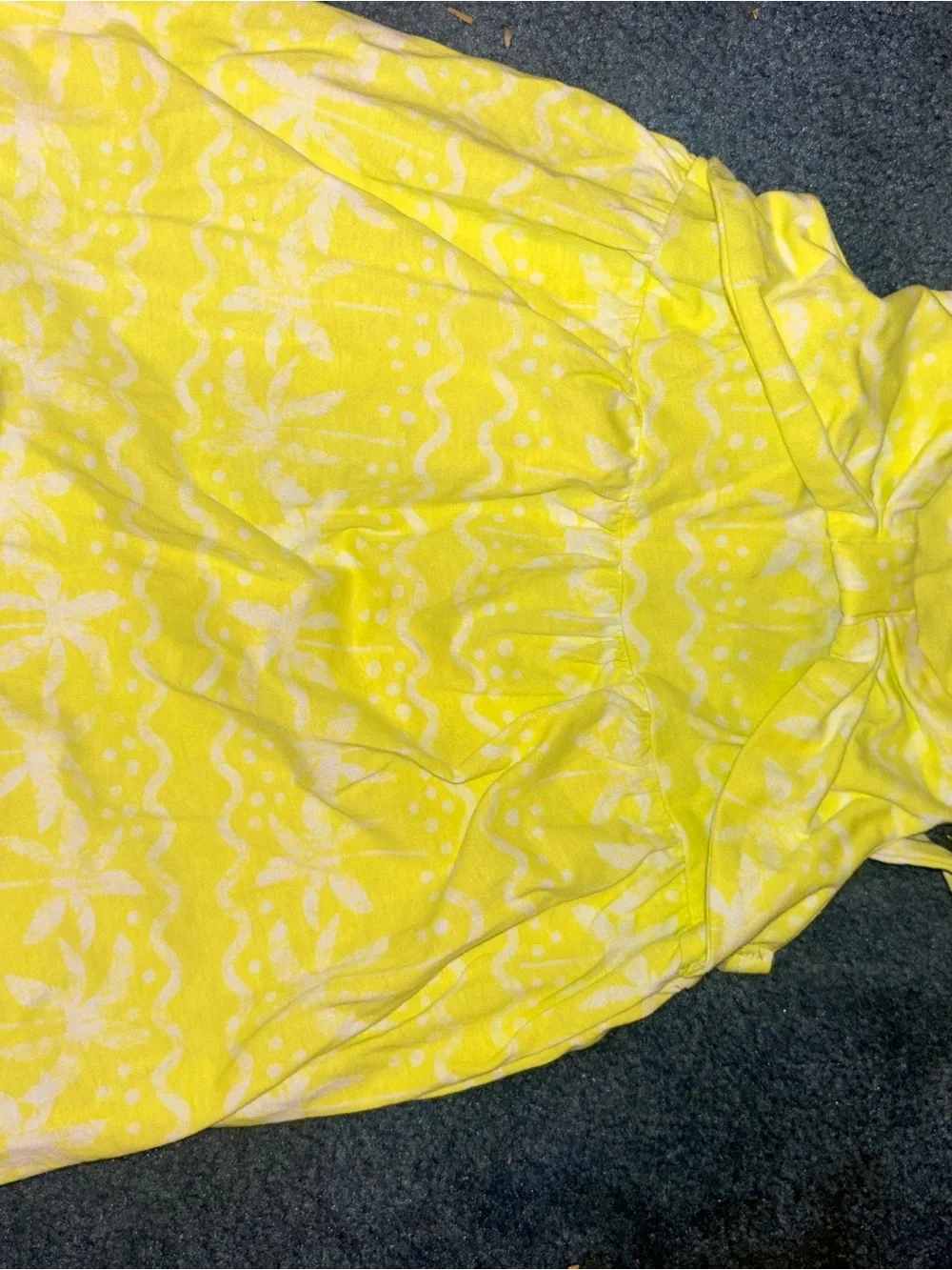 Carter's Kid Yellow & White Pattern Dress